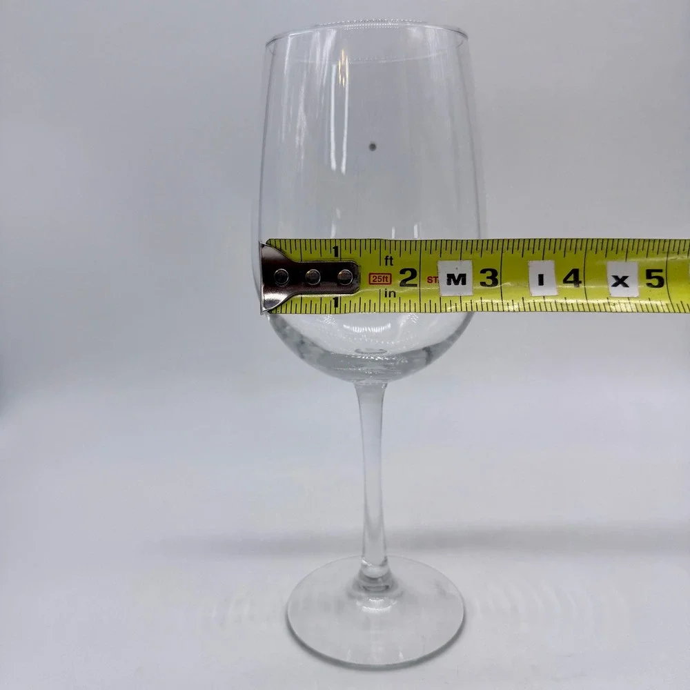 Etched Lighthouse Wine Glass with Rhinestone‎ Detail Coastal Nautical Stemware